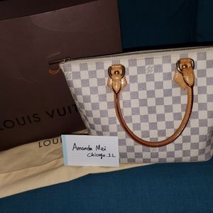 Louis Vuitton Saleya White Damier Azur PM Tote